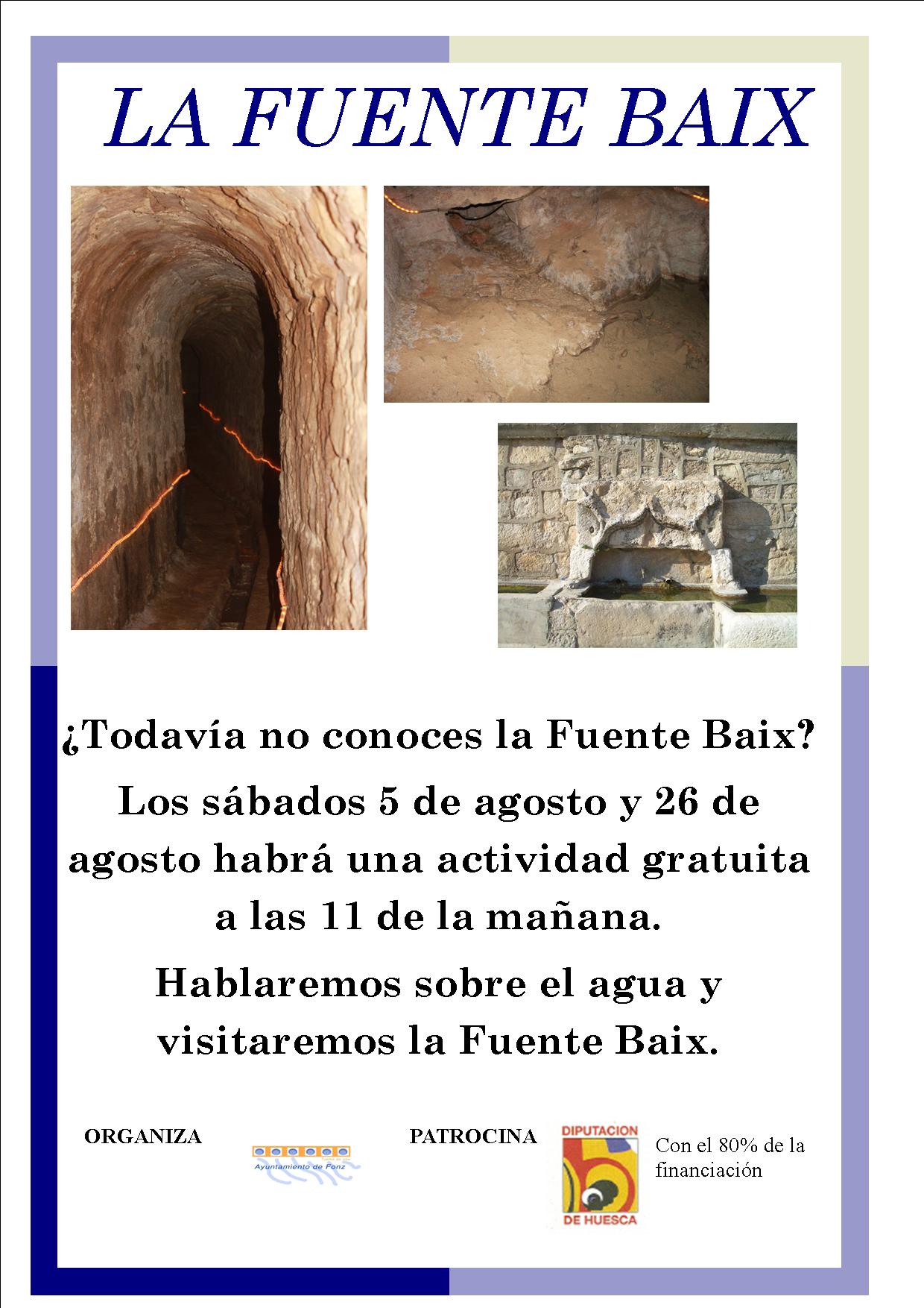 Comienzan las visitas al recorrido subterráneo de la Fuente Baix de Fonz, Lugar de Interés Geológico de Aragón