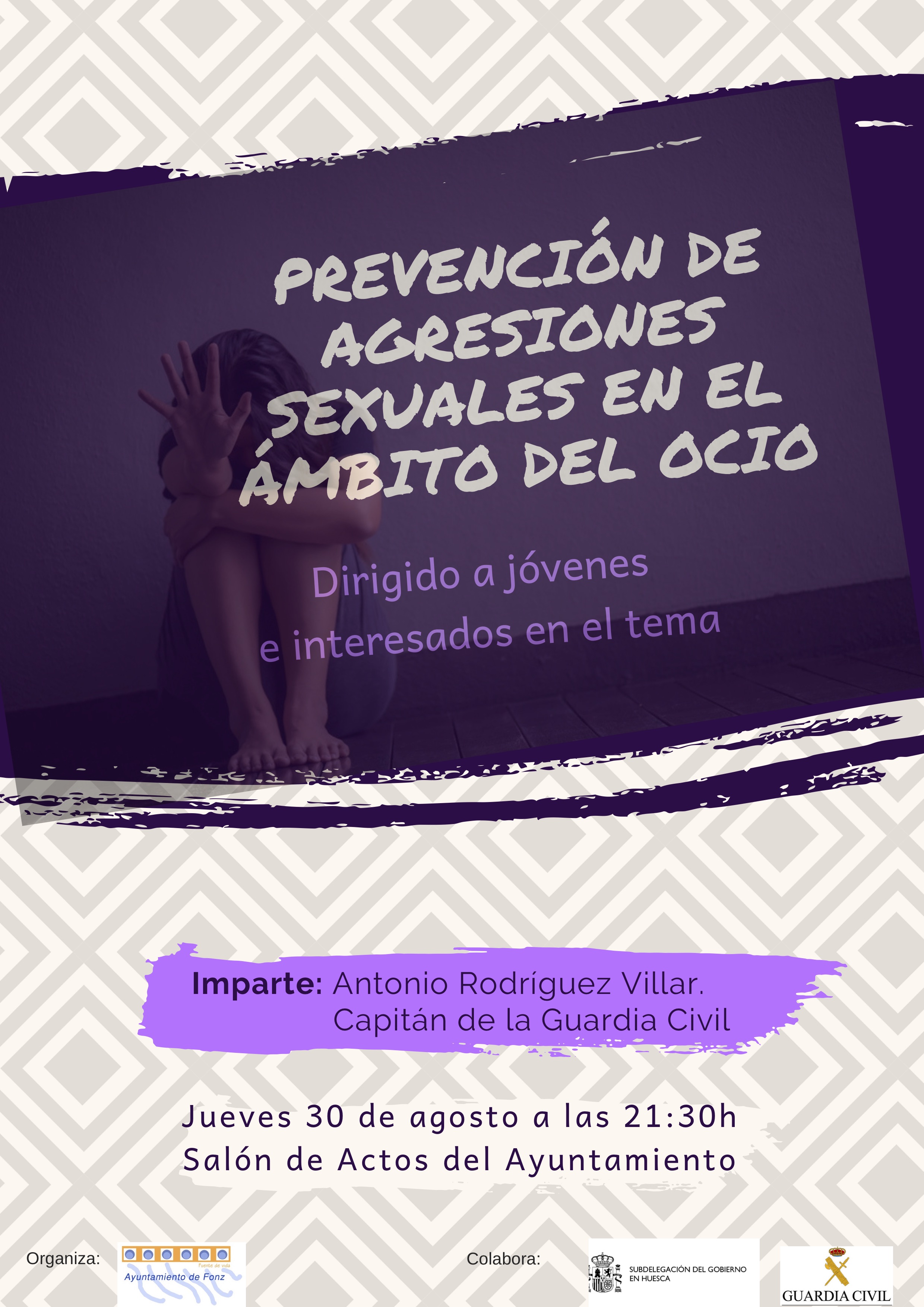 La Guardia Civil imparte en Fonz una charla sobre prevención de agresiones sexuales en el ámbito del ocio