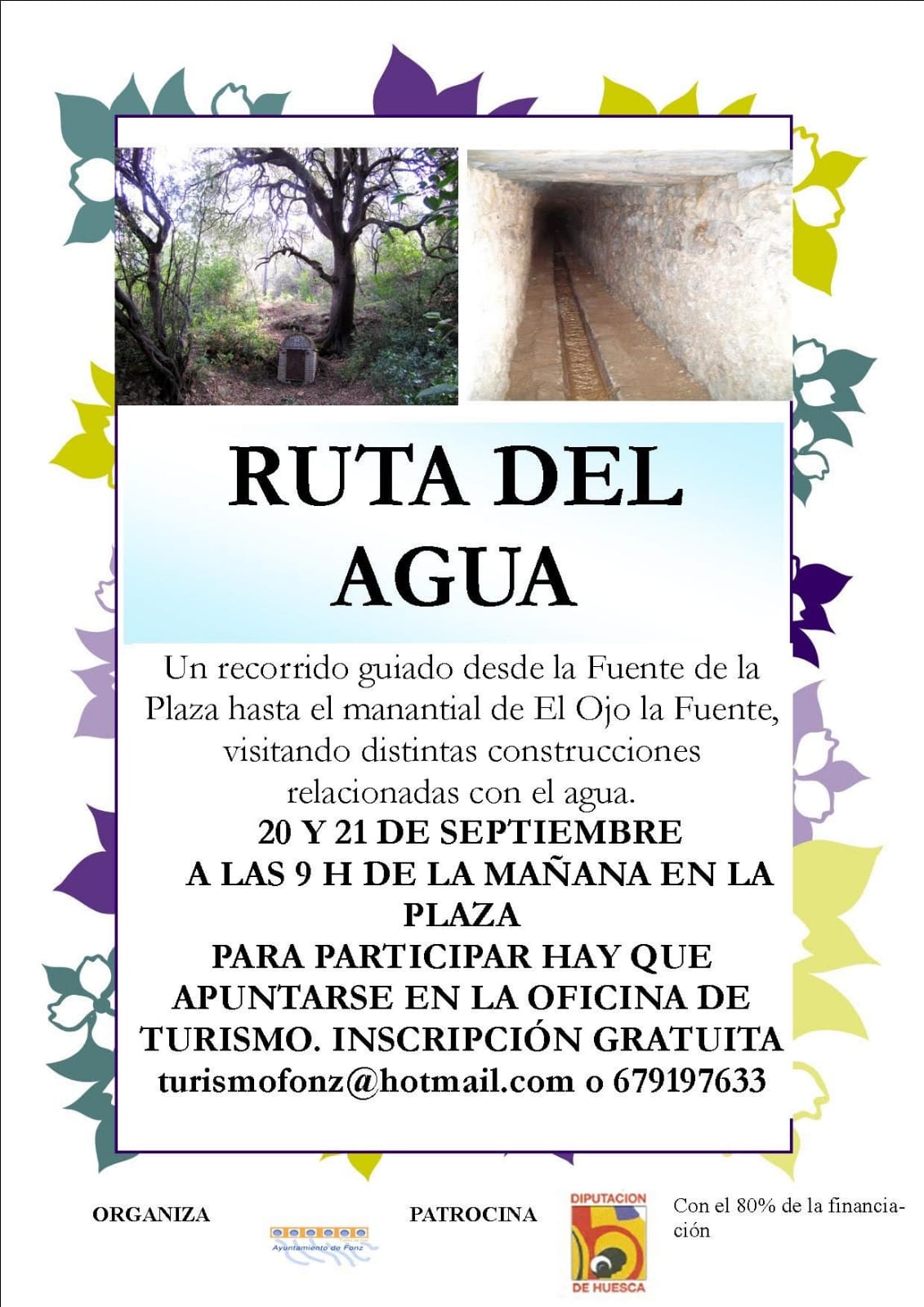 Fonz ofrece un recorrido guiado por la Ruta del Agua este fin de semana