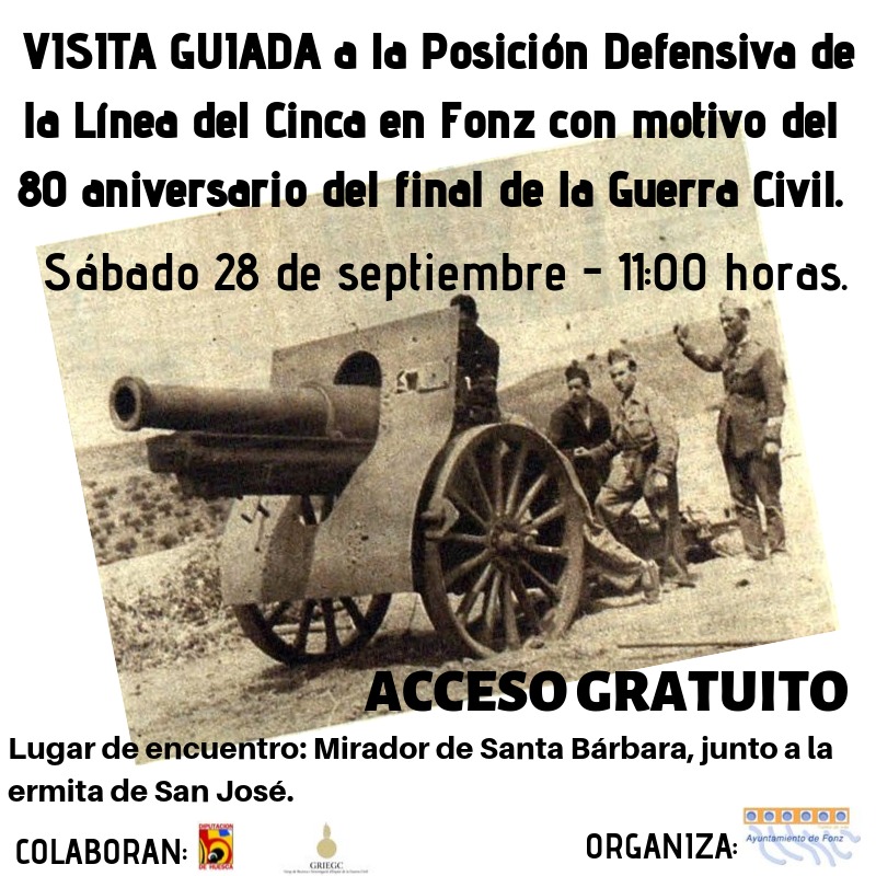 Fonz inicia el sábado 28 sus visitas guiadas a la posición defensiva en la Línea del Cinca de la Guerra Civil